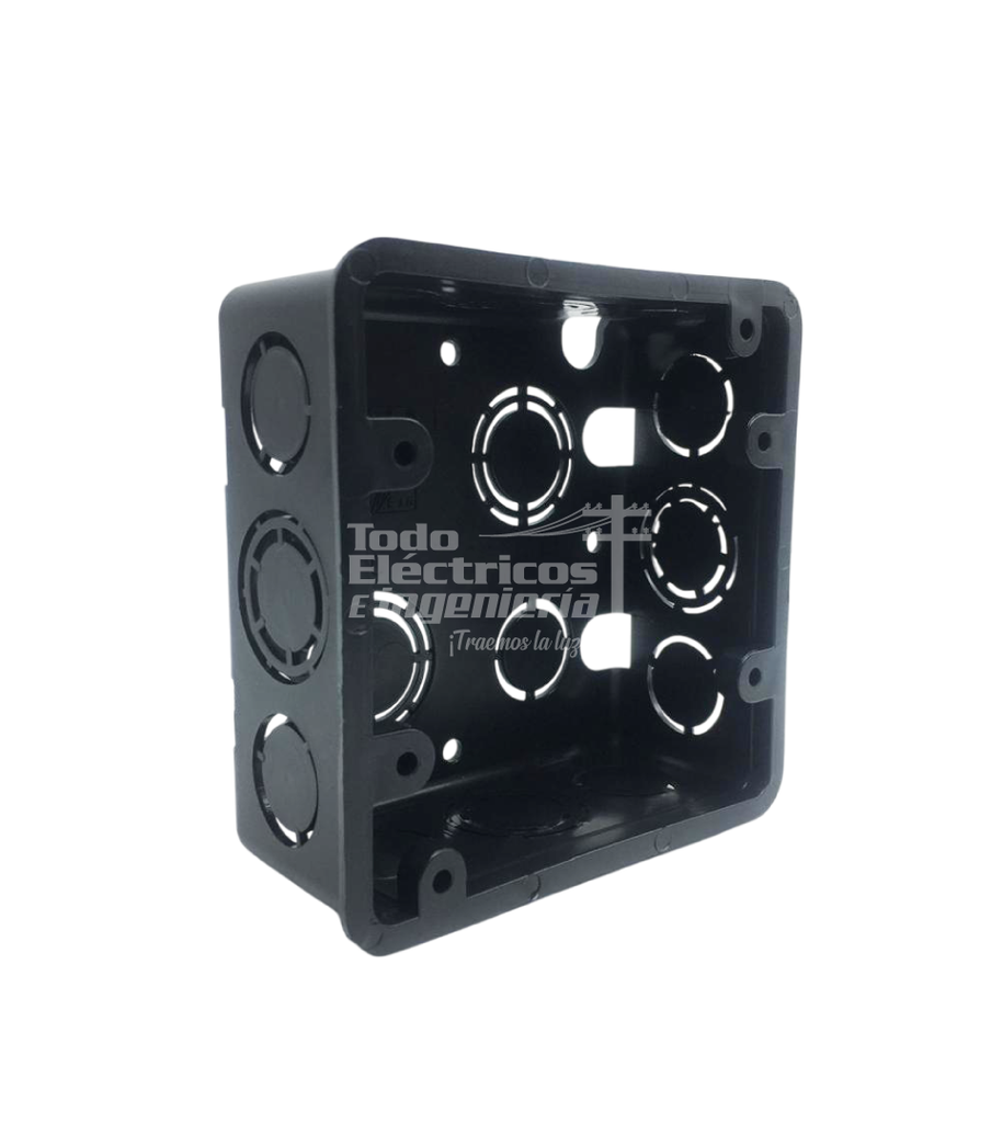 CAJA PVC 4X4 LIBRE DE HALOGENOS NEGRA    