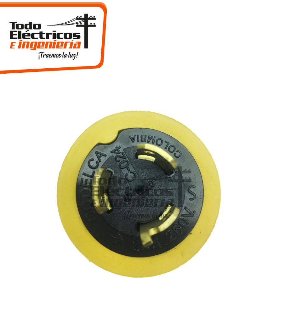 MACHO DE SEGURIDAD 2X20 P/T 250V CODELCA   