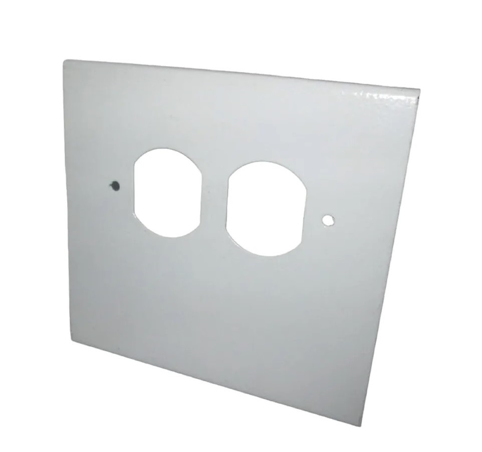 TAPA TROQUELADA 10X4 PARA TOMA BLANCO    