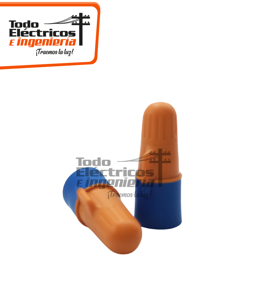 CONECTOR RESORTE EMPALME NARANJA-AZUL GRANDE 3M   