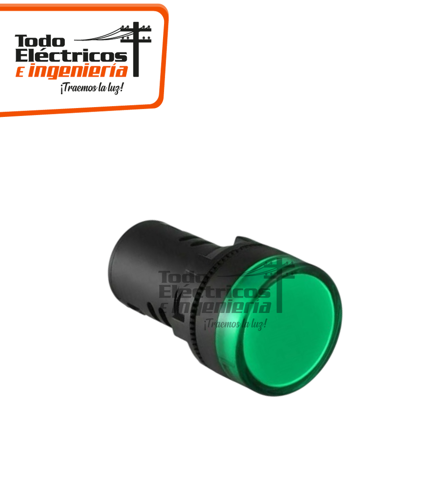PILOTO LED 22MM 220V VERDE