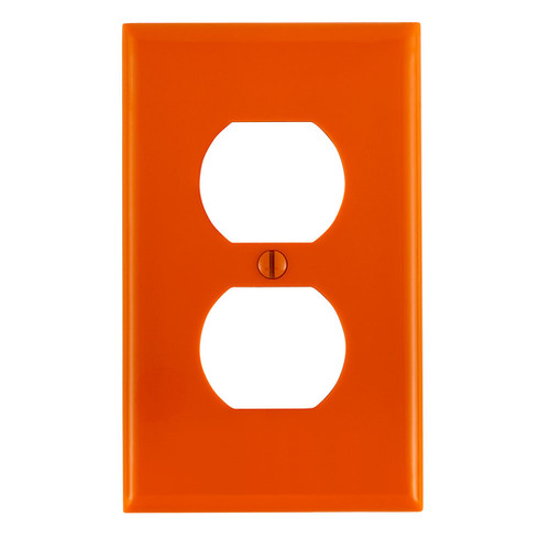 LEVITON PLACA DOBLE NARANJA CON TORNILLO