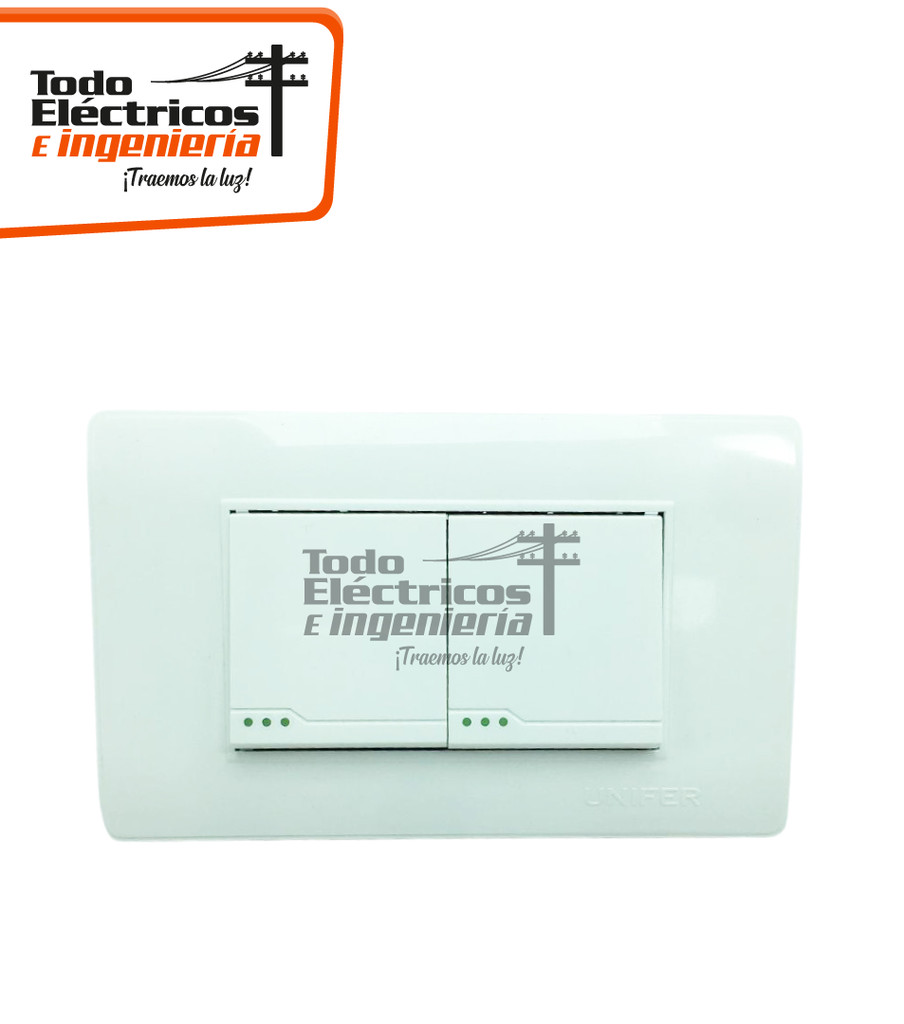 UNIF CONMUTABLE DOBLE BLANCO POLICARBONATO