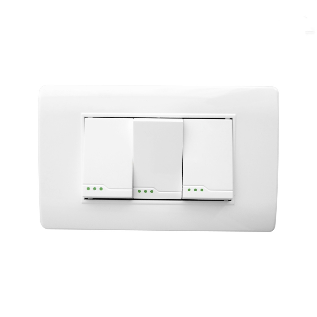 UNIF CONMUTABLE TRIPLE BLANCO POLICARBONATO