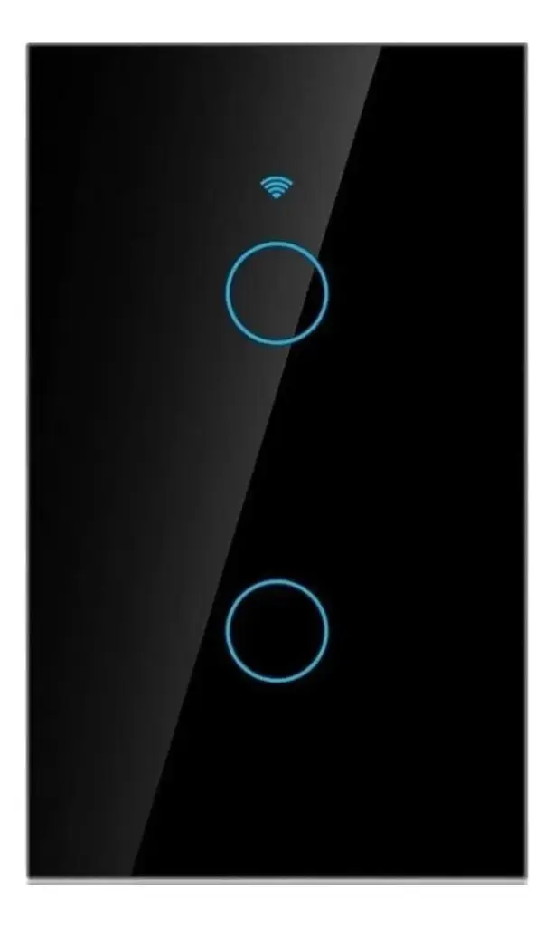 SWITCH DOBLE NEGRO TACTIL WIFI INTELIGENTE
