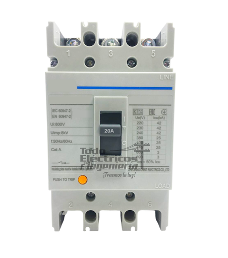 [0080814000002] BREAKER INDUSTRIAL TRIFASICO 20A     