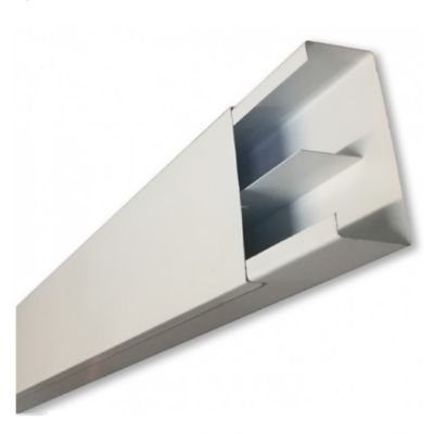 [0111132000001] CANALETA METALICA BLANCA 10X4 CON SEPARADOR 2.4M    