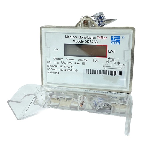 [0180182000002] CONTADOR 5-100A MONOFASICO TRIFILAR 240V