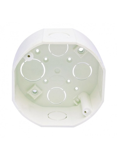 [0430438000003] CAJA PVC OCTAGONAL BLANCA