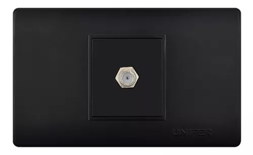 [0505015000007] UNIF TOMA COAXIAL NEGRO POLICARBONATO