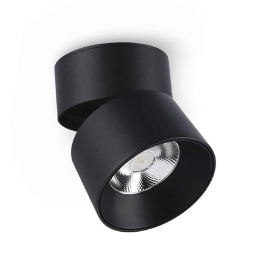 [0350359000007] CILINDRO LED GIRATORIO 20W 3000K NEGRO LUZ CALIDA